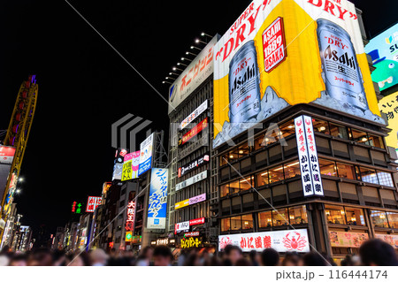 大阪府　大阪市　道頓堀の夜景 116444174