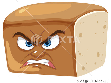 Angry Bread Cartoon Illustrationのイラスト素材 [116444225] - PIXTA