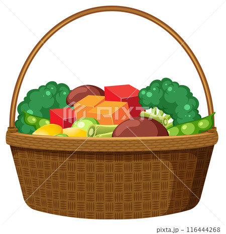 Basket of Fresh Vegetables 116444268