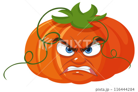 Angry Pumpkin Cartoon Illustration Angry Pumpkin Cartoon Illustration 116444284