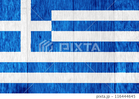Flag of Greece on a textured background. Concept collage. Flag of Greece on a textured background. Concept collage. 116444645