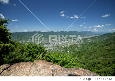 明神岩から紀ノ川を望む 【和歌山県紀の川市】 明神岩から紀ノ川を望む 【和歌山県紀の川市】 116444738