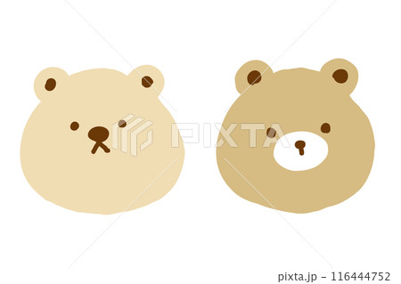 かわいいクマの顔のイラスト 116444752