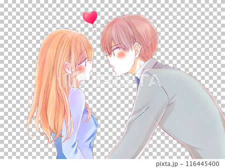 男女商人面對面的浪漫 116445400