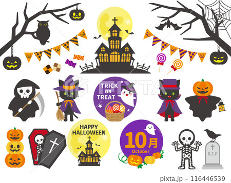 ハロウィン素材セット ハロウィン素材セット 116446539