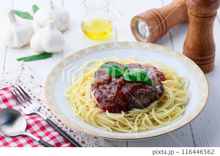 ハンバーグスパゲティ 116446562