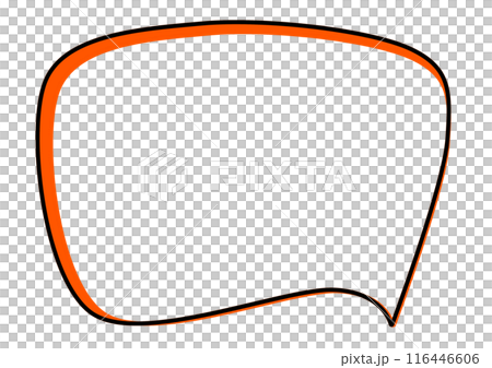 Speech bubble black orange Speech bubble black orange 116446606
