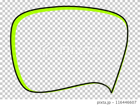 Speech bubble black yellow green Speech bubble black yellow green 116446607