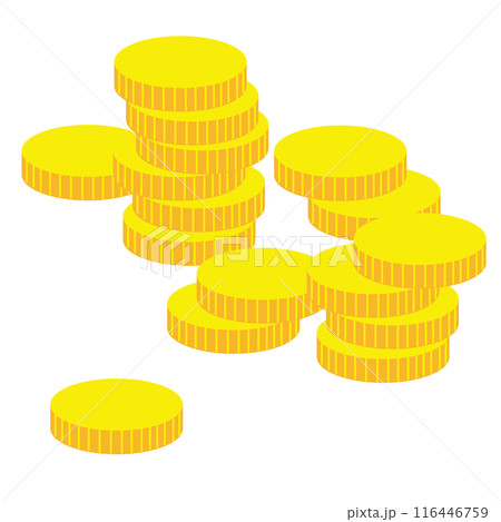 積み重なった金貨 積み重なった金貨 116446759