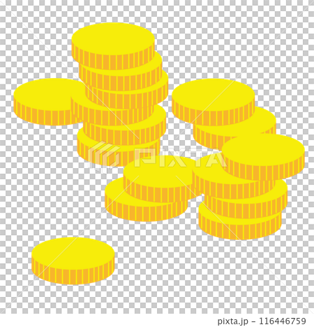 積み重なった金貨 積み重なった金貨 116446759