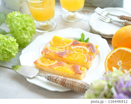 夏スイーツ オレンジケーキ 夏スイーツ オレンジケーキ 116446912