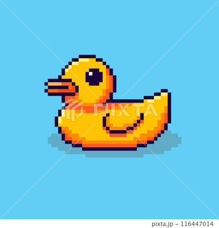 Pixel art rubber duck game asset design 116447014