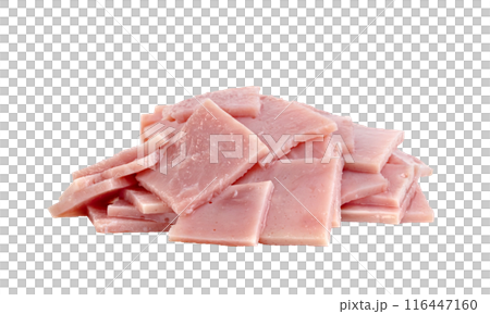 Ham slices isolated 116447160