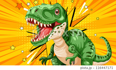 Dinosaur Superhero in Action 116447171