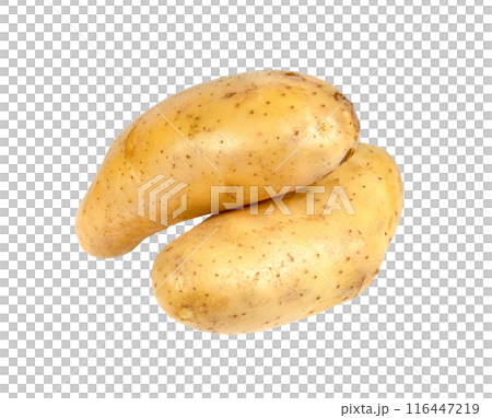 raw potatoes isolated 116447219