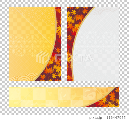 秋の紅葉和風背景 116447955