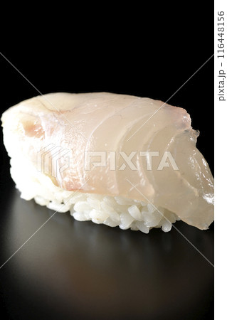 鯛の握りを黒背景で撮影 116448156