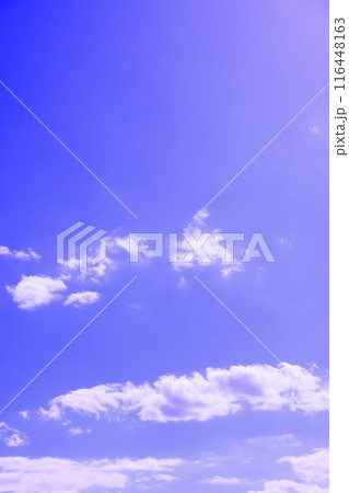 雲のある青空 (背景素材） 116448163