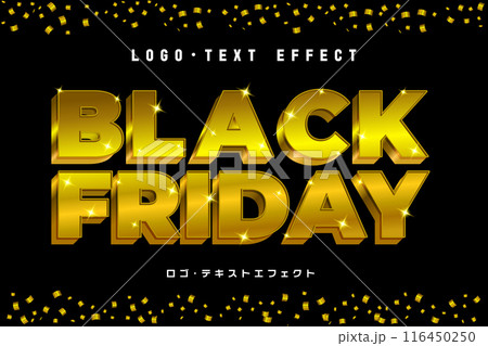 ブラックフライデーのテキストロゴ 116450250