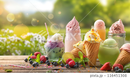 Colorful Ice Cream Delight 116451308