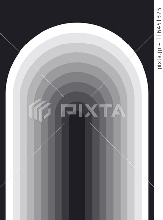 Black and white rainbow, illustration, vector 116451325