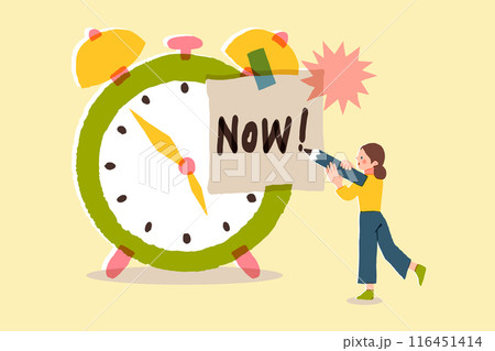 先送りをやめて今すぐやるよう促す女性 116451414