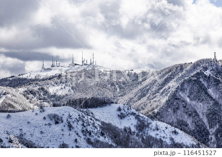 美ヶ原公園沖線（県道62号線）から王ヶ頭方面を望む 116451527