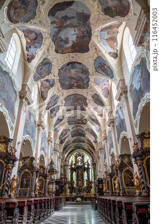 Strahov Monastery, a Premonstratensian abbey founded in 12 century, located in Strahov, Prague, Czech Republic Strahov Monastery, a Premonstratensian abbey founded in 12 century, located in Strahov, Prague, Czech Republic 116452003