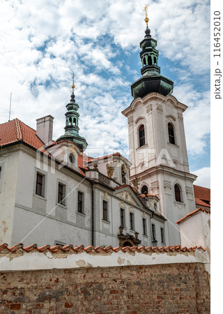 Strahov Monastery, a Premonstratensian abbey founded in 12 century, located in Strahov, Prague, Czech Republic Strahov Monastery, a Premonstratensian abbey founded in 12 century, located in Strahov, Prague, Czech Republic 116452010