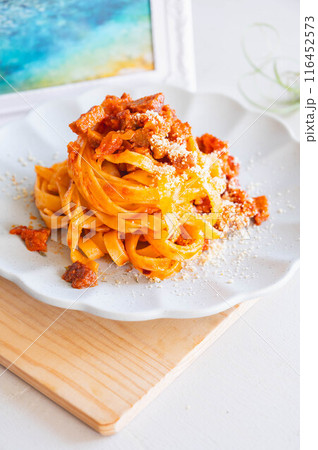 タリアッテレのミートソース 116452573