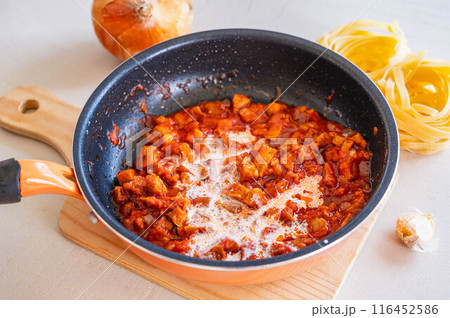 手作りのミートソース 116452586