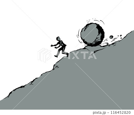 Vector drawing sketch of fanny comic situation Vector drawing sketch of fanny comic situation 116452820