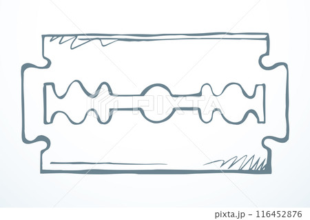 Sharp steel blade. Vector drawing 116452876