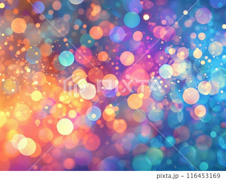 Abstract scene with soft pink and blue bokeh lights 116453169