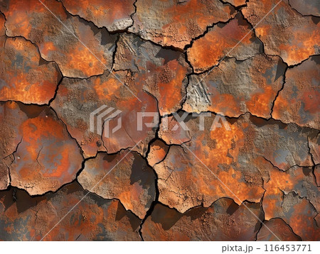 Brown textured metal wall with grunge background 116453771