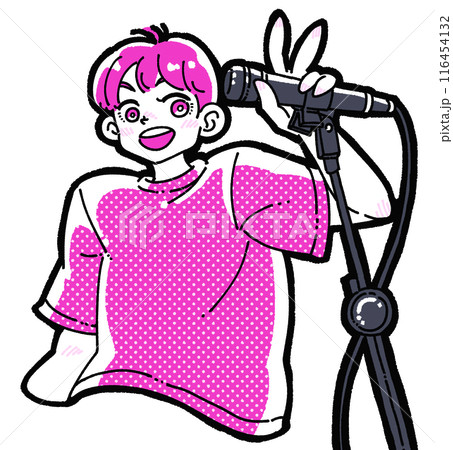 マイクを持った男の子 116454132