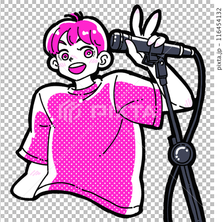 マイクを持った男の子 116454132