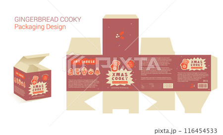 Die Cut Out Box for Christmas Cookies 116454533