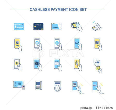 キャッシュレス・支払い方法　アイコンセット 116454620
