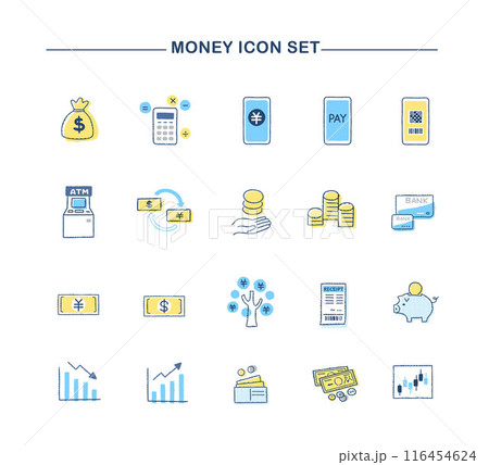 お金のイメージ2 アイコンセット お金のイメージ2 アイコンセット 116454624