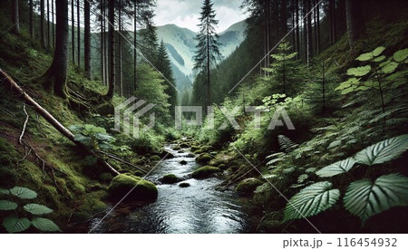 神秘的な森 116454932