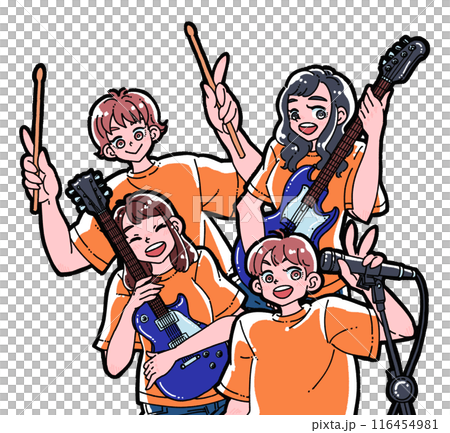 バンドのメンバー4人 バンドのメンバー4人 116454981