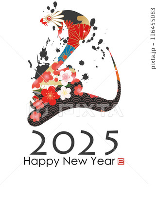 2025年巳年年賀状 2025年巳年年賀状 116455083