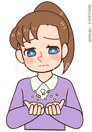 薬に頼る子供のイラスト、オーバードーズ 116455506