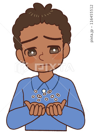 薬に頼る子供のイラスト、オーバードーズ 116455512