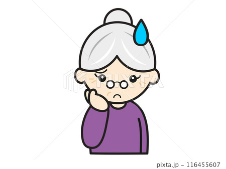 困るお婆さん 困るお婆さん 116455607