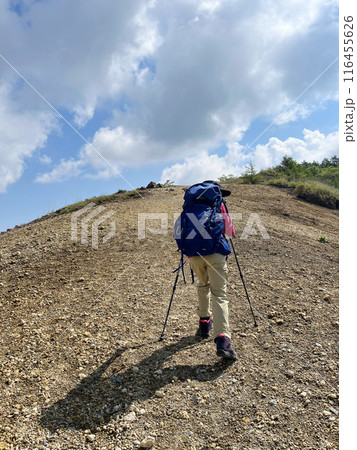 登山をする女の子 116455626