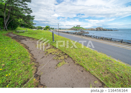 「青森県」蕪島プロムナード公園から望む蕪島 八戸市 「青森県」蕪島プロムナード公園から望む蕪島 八戸市 116456164