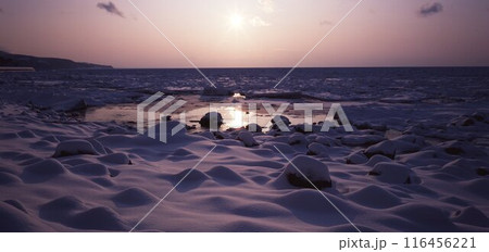 北海道温根別氷海落日 北海道温根別氷海落日 116456221