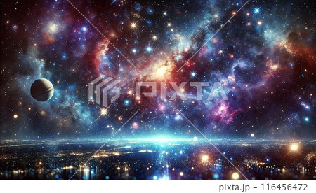 青く光る宇宙 青く光る宇宙 116456472